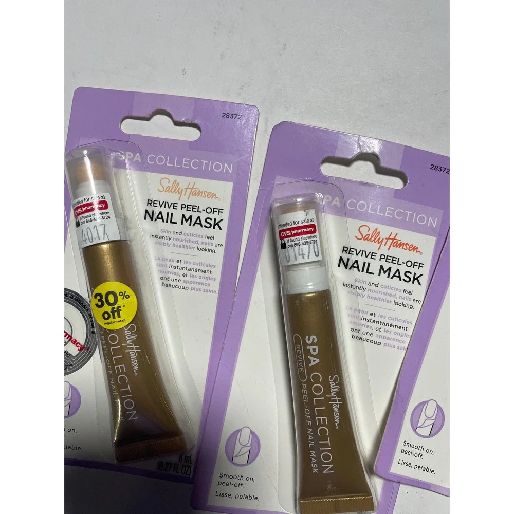 Sally Hansen Nail Mask Set Women 8ml Gold Hydrate Revive Spa Collection 4 Pack